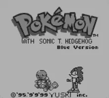 Image n° 4 - screenshots  : Pokemon - Blue Version (Sonic the Hedgehog)